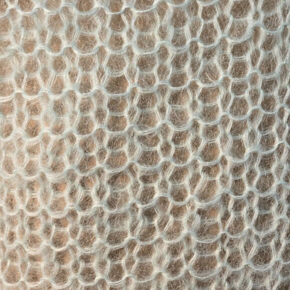 Mohair Blend Loose Knit  Sweater Womens Sz Large Pastel Aquatic Teal Boho Y2K - Picture 3 of 6